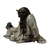 Chinese Oriental Ceramic Vintage Finish Ancient Old Man Toad Figure cs5675S
