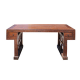 Raw Wood Plank Rectangular Contemporary Wood Base Desk Table cs5721S