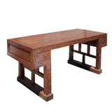 Raw Wood Plank Rectangular Contemporary Wood Base Desk Table cs5721S