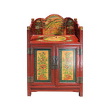 Unique Tibetan Vintage Floral Animals Graphic Shrine Offer Table Cabinet cs5734S