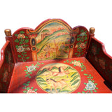 Unique Tibetan Vintage Floral Animals Graphic Shrine Offer Table Cabinet cs5734S