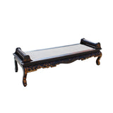 Chinese Fujian Chinoiserie Style Golden Dragon Motif Day Bed Chaise Bench cs5758S