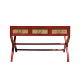 desk - red lacquer desk - writing table