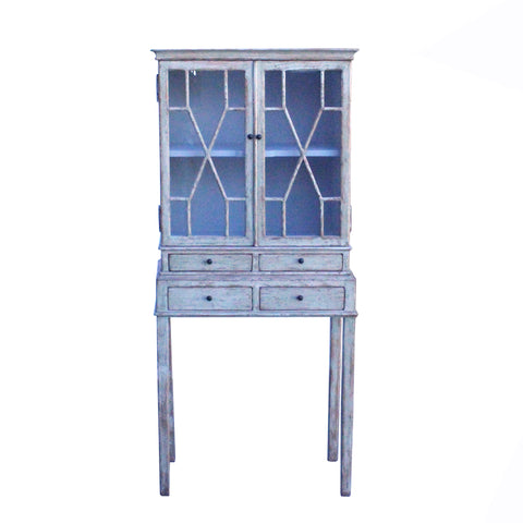 glass cabinet - white lacquer cabinet - display cabinet