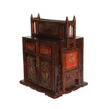 Vintage Chinese Fujian Golden Carving Wedding Trunk Cabinet cs5857S