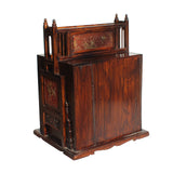 Vintage Chinese Fujian Golden Carving Wedding Trunk Cabinet cs5857S
