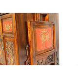 Vintage Chinese Fujian Golden Carving Wedding Trunk Cabinet cs5857S