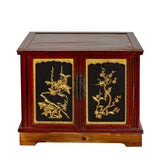 Chinese Vintage Fujian Golden Carving Low Table Cabinet cs5858S