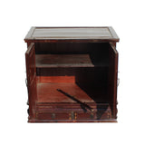 Chinese Vintage Fujian Golden Carving Low Table Cabinet cs5860S