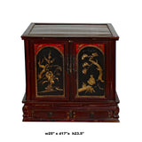 Chinese Vintage Fujian Golden Carving Low Table Cabinet cs5860S