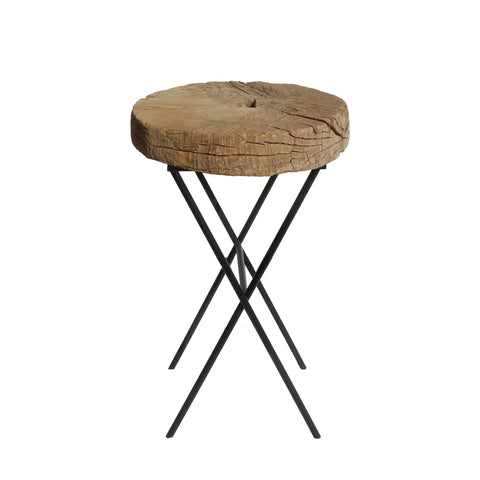 display stand - pedestal table- rustic stand