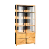 Light Natural Raw Wood Zen Minimalist Bookcase Display Cabinet cs5920S