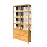 Light Natural Raw Wood Zen Minimalist Bookcase Display Cabinet cs5920S