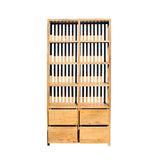 Light Natural Raw Wood Zen Minimalist Bookcase Display Cabinet cs5920S