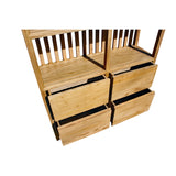 Light Natural Raw Wood Zen Minimalist Bookcase Display Cabinet cs5920S