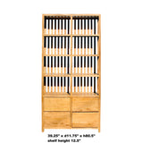 Light Natural Raw Wood Zen Minimalist Bookcase Display Cabinet cs5920S