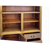 Rustic Raw Wood Medium Brown Bookcase Display Cabinet cs5944S