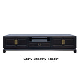 Chinese Semi Gloss Brown Low TV Console Table Cabinet cs5959S