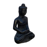 Chinese Black Color Stone Carved Sitting Buddha Amitabha Shakyamuni Statue cs5968S