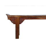 Chinese Rustic Brown Vintage Ru Yi Wood Side Altar Console Table cs5969S