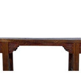Chinese Rustic Brown Vintage Ru Yi Wood Side Altar Console Table cs5969S