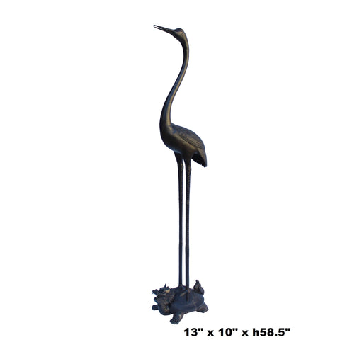Chinese Oriental Bronze-ware Crane Turtle Dragon Home Decor Display cs5994S Chinese Oriental Bronze-ware Crane Turtle Dragon Home Decor Display cs5994S