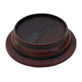 Chinese Vintage Distressed OxBlood Red Round Wood Bucket cs6024S