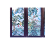 Chinese Mountain Water Scenery Porcelain Off White Painting Wall Panel Set cs6039S
