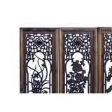 Chinese Set Vintage Distressed 4 Seasons Flower Wooden Wall Plaque Panels cs6042S