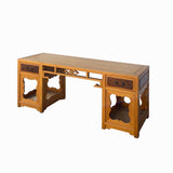Chinese Brown Ru Yi Accent Low TV Console Cabinet Tea Table cs6046S
