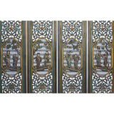 Chinese Color Painted 8 Immortal Figures Wooden Wall 4 Panels Set cs6054S