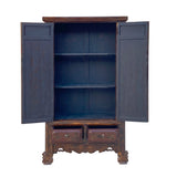 Chinese Vintage Brown Golden Scenery Armories  Storage Cabinet cs6059S