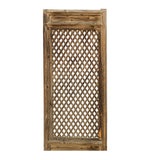 Chinese Old Rustic Bold Geometric Open Pattern Wall Tall Panel Divider cs6067S