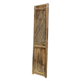 Chinese Old Rustic Bold Geometric Open Pattern Wall Tall Panel Divider cs6067S
