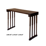Chinese Feather Pattern Wood Bars Design Legs Altar Console Table cs6069S