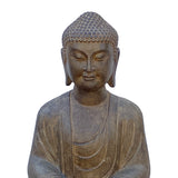Chinese Oriental Stone Sitting Buddha Amitabha Shakyamuni Statue cs6071S