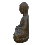 Chinese Oriental Stone Sitting Buddha Amitabha Shakyamuni Statue cs6071S