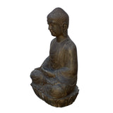 Chinese Oriental Stone Sitting Buddha Amitabha Shakyamuni Statue cs6071S