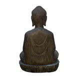 Chinese Oriental Stone Sitting Buddha Amitabha Shakyamuni Statue cs6071S