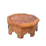 Asian Octagon Geometric Open Pattern Low Side Table Stand cs6073S