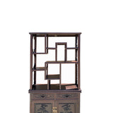 Brown Oriental Two Sided Display Curio Cabinet Room Divider cs6113S