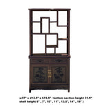 Brown Oriental Two Sided Display Curio Cabinet Room Divider cs6113S