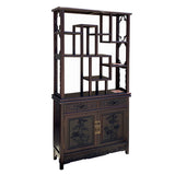 Brown Oriental Two Sided Display Curio Cabinet Room Divider cs6113S