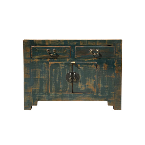 credenza - console cabinet -  teal blue cabinet