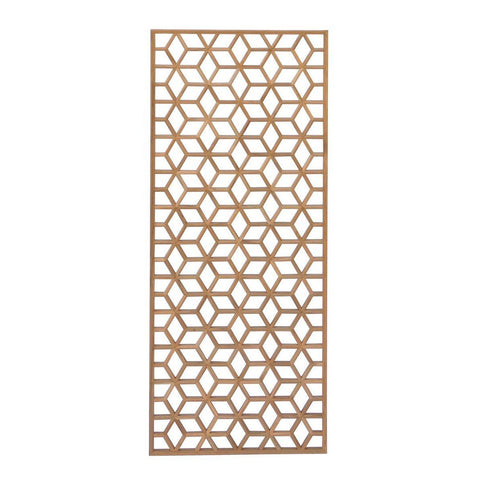 raw wood handmade panel - geometric pattern panel