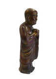 wood monk statue