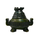 Oriental Stone Carved Round Incense Container
