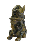 Oriental Stone Carved Dragon Cup Shape Figure 