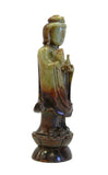 Chinese Oriental Stone Carved Bottle Kwan Yin Statue cs691-8S