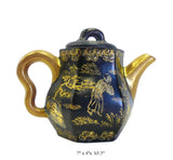 Chinese zisha teapot - gold painter